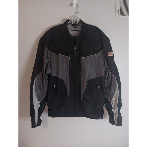Vintage Hein Gericke Motorcycle Riding Jacket Black Edge N Mesh Sz Large - Picture 1 of 7